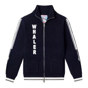 Tombolo Boston Whaler Cardigan Navy Blue